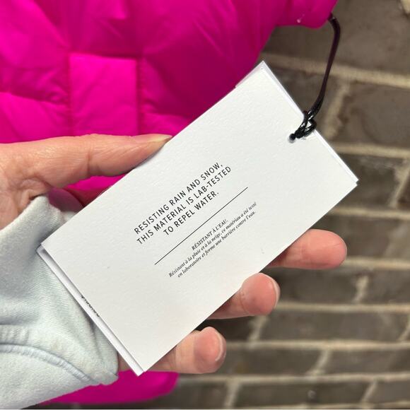 UGG Reversible Pink Puffer Vest Full Zip Button Up Sleeveless Women Sz Large NWT - Picture 6 of 10